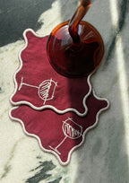 wavy wine coaster