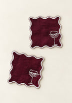 wavy wine coaster