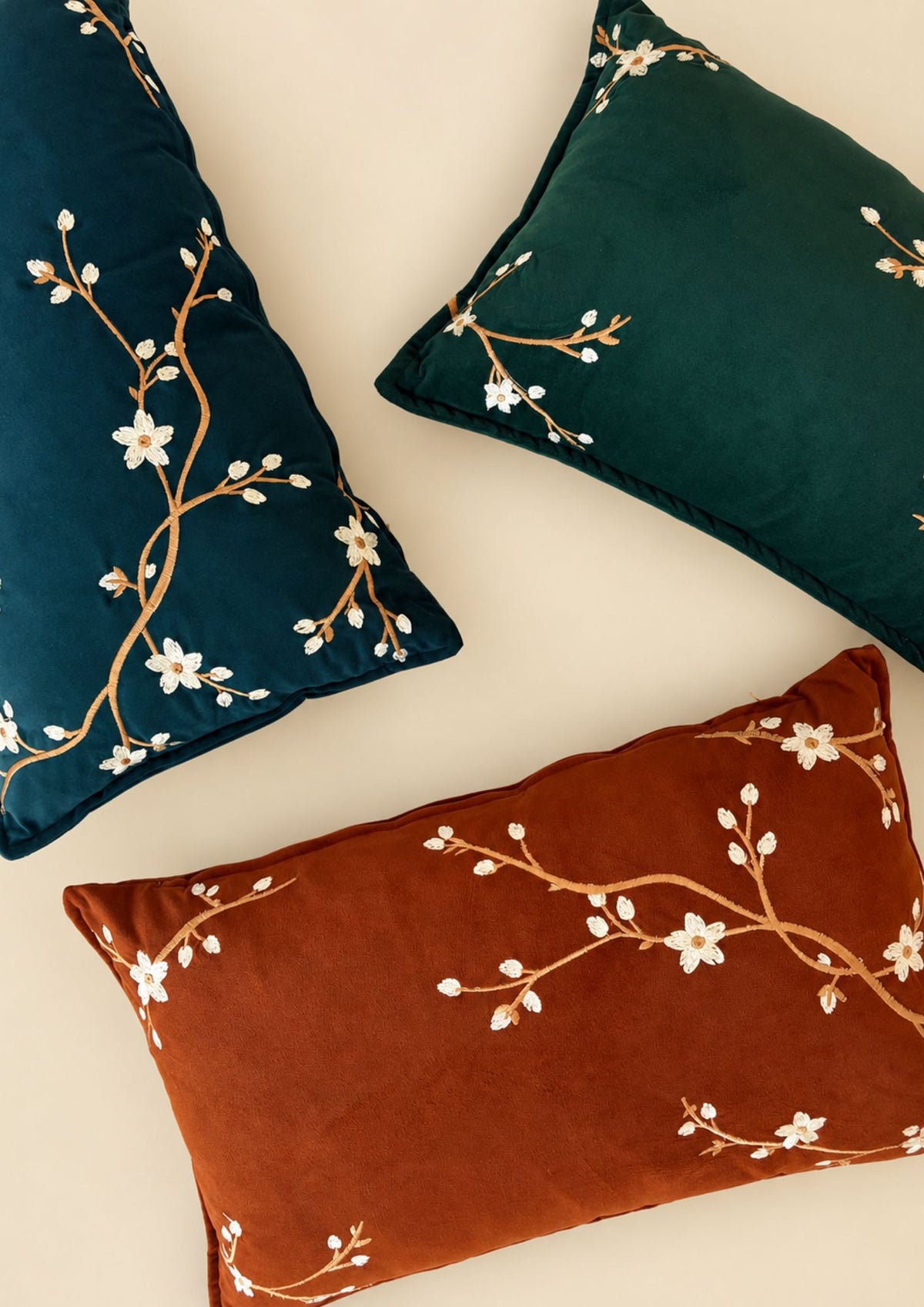 winter bloom throw pillows