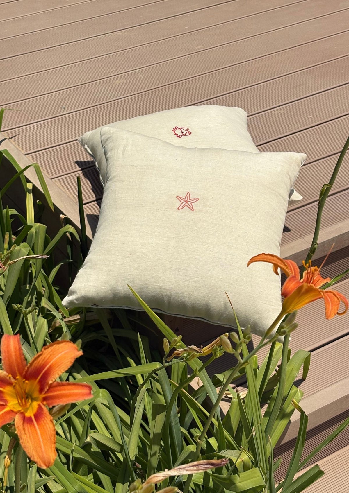seaside throw pillows