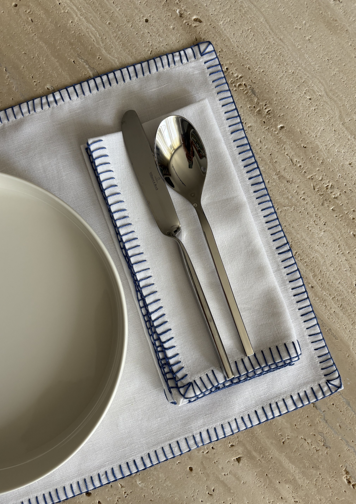 blanket stitch napkin