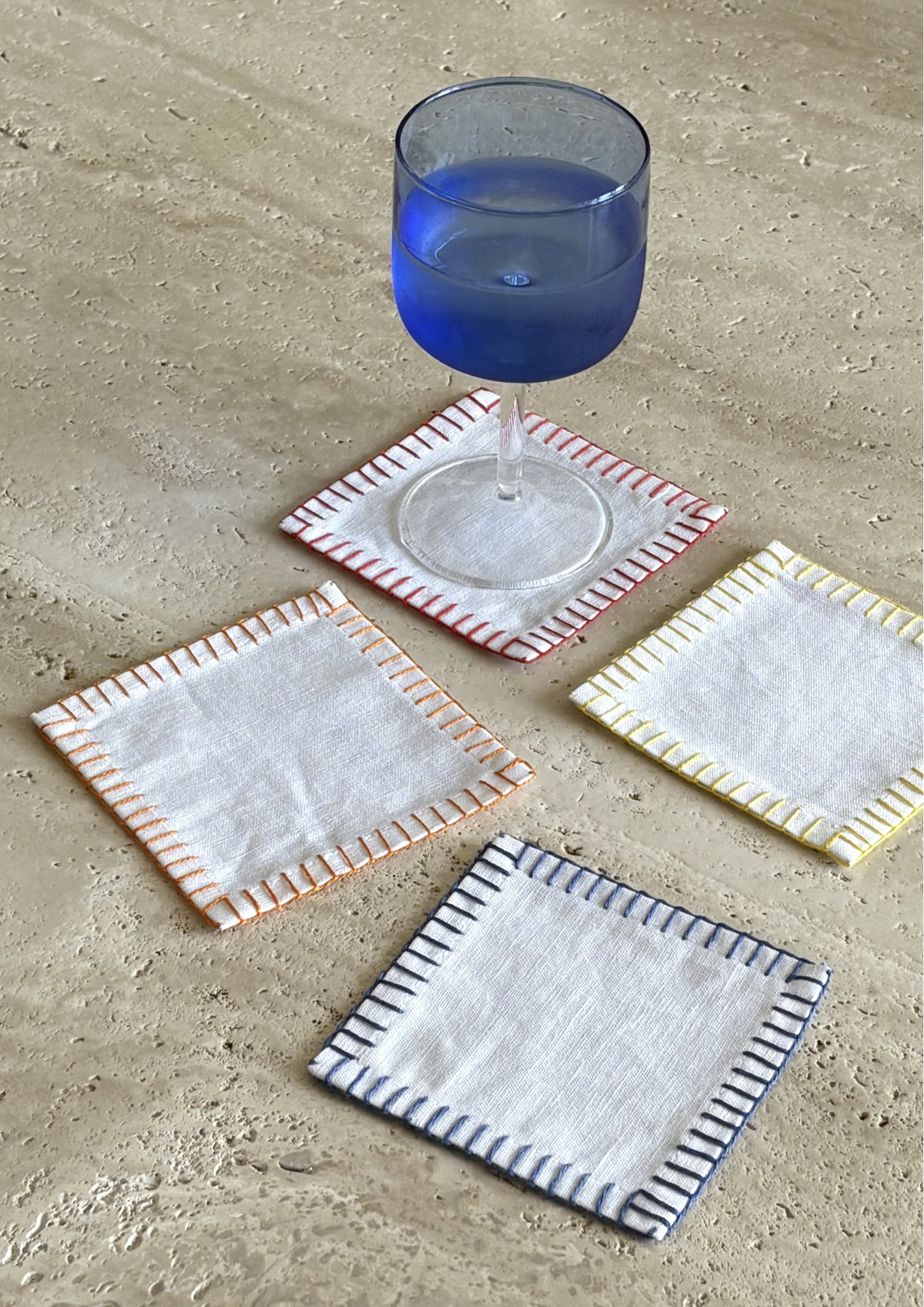 blanket stitch coaster