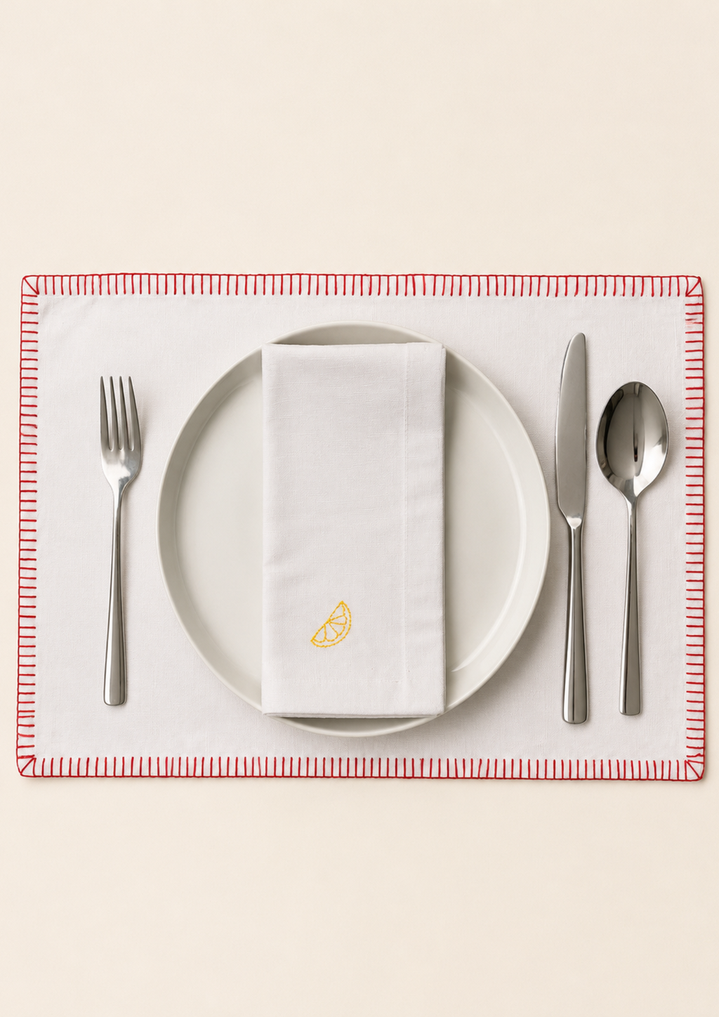 blanket stitch placemat