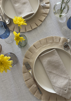 round pleated placemat