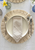 round pleated placemat