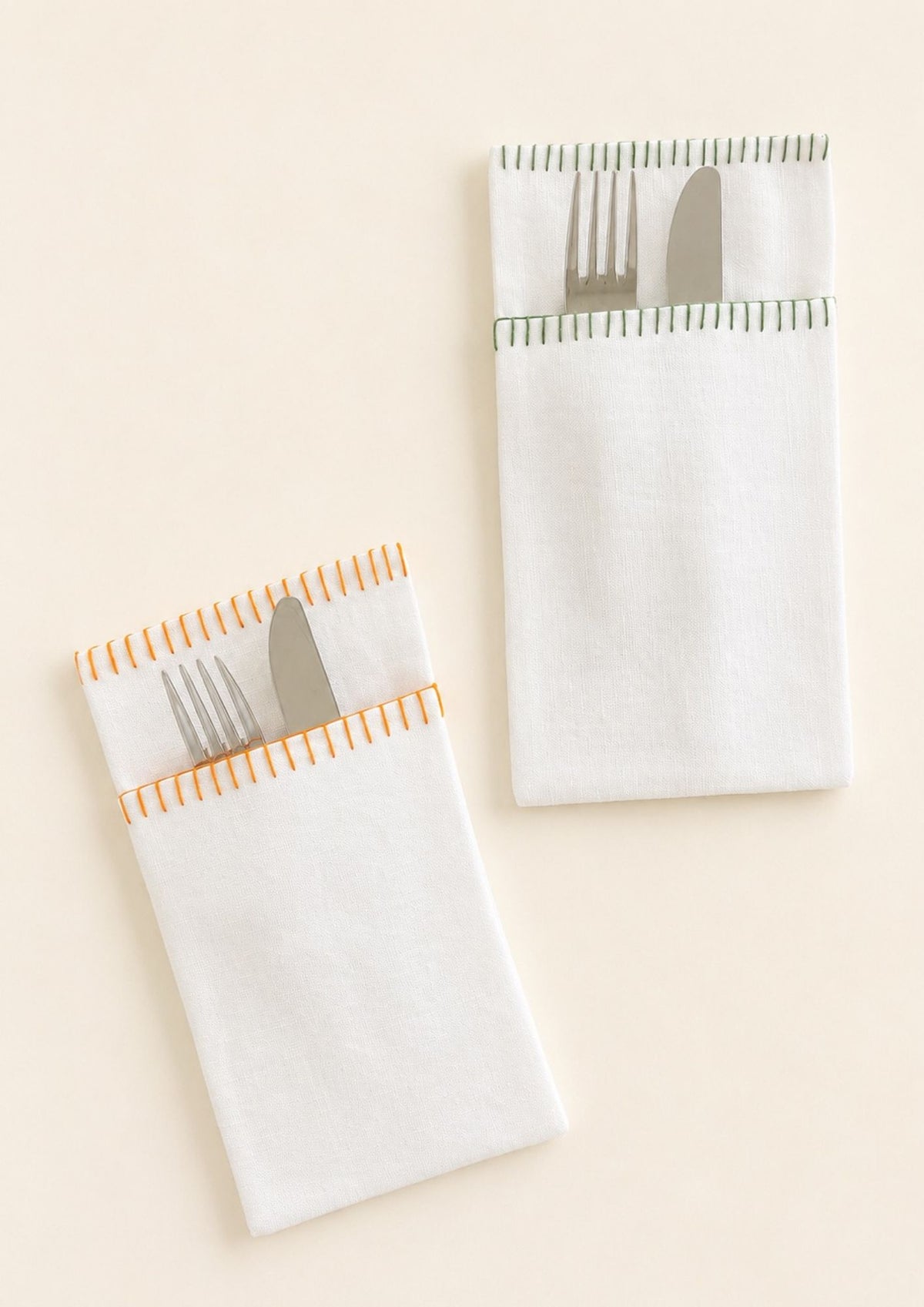 blanket stitch cutlery pocket